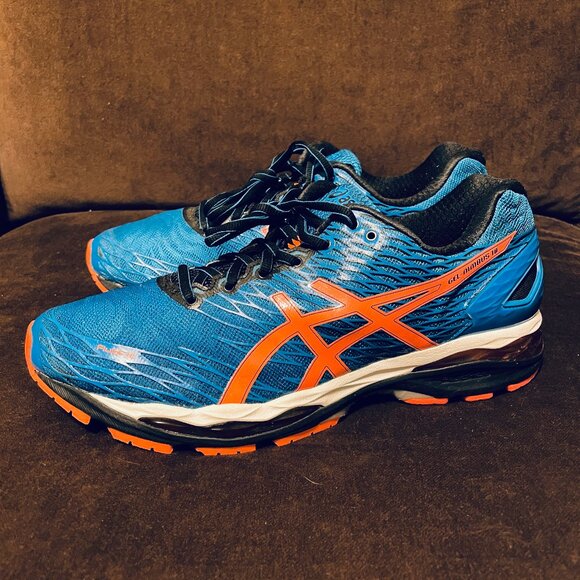 ASICS Gel-Nimbus 18 Onyx/Silver/Blue Jewel T600N-9993 Mens 11 US 45 EUR - Picture 4 of 13